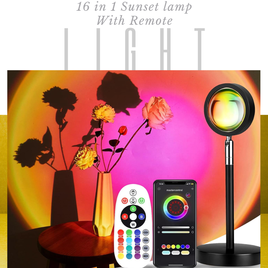 16 in 1 Sunset lamp With Remote