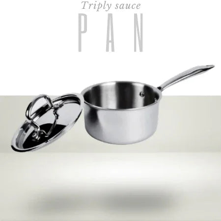 Triply Stainless Steel Saucepan with Lid.
