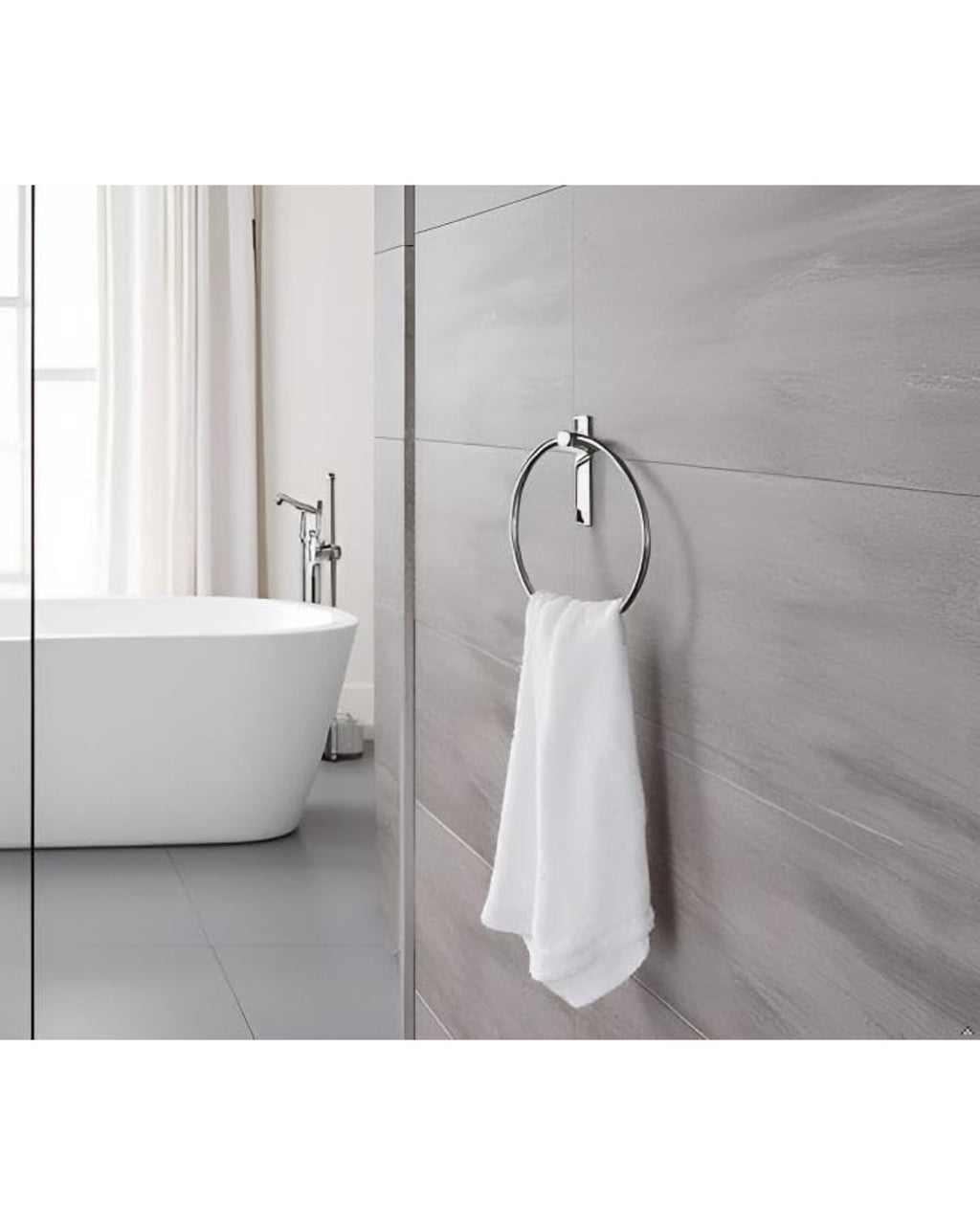 Stainless Steel Self Adhesive Round Towel Ring For Kitchen