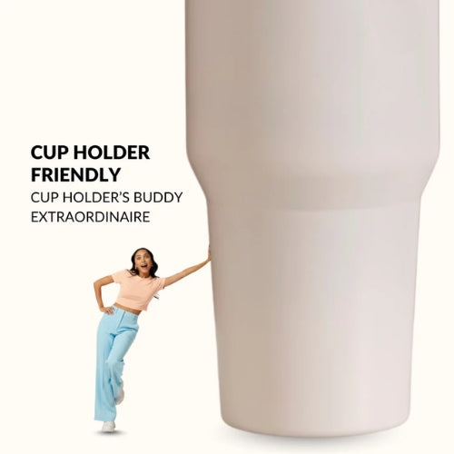 Insulated Sky Skin Color Tumbler Bottle With Top Handle Blue Frost 1200ml