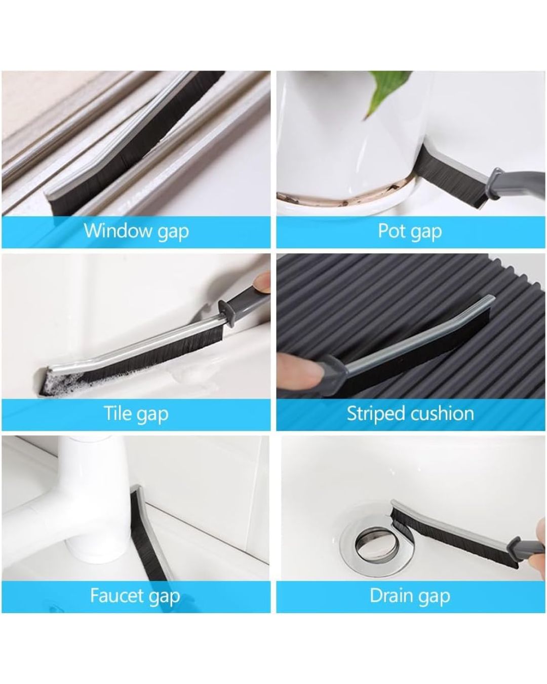 Hard Bristle Crevice Cleaning Brush