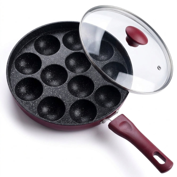 Appe | Litti | Muffins Pan with Glass Lid  ( Oil FREE Cooking )