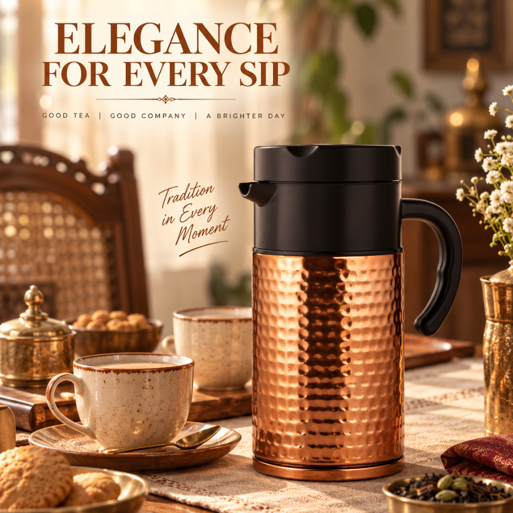 Opal Copper Hammered Flask