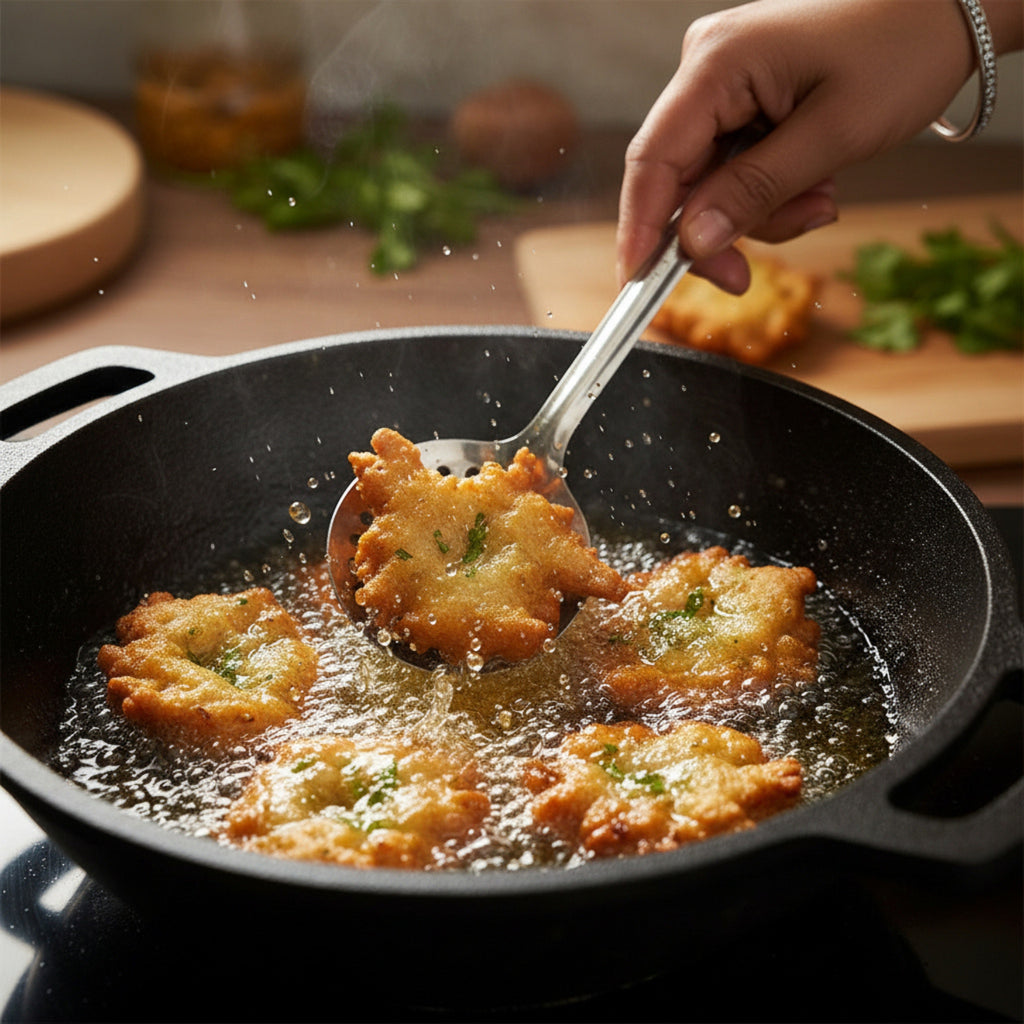 Cast Iron Curved kadai + Dosa Tawa
