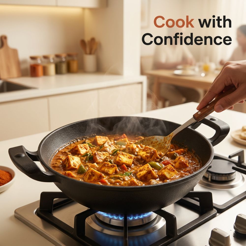 2 in 1 Cast Iron Kadai + Roti Tawa  Combo