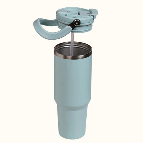 Insulated Sky Blue Tumbler Bottle With Top Handle Blue Frost 1200ml