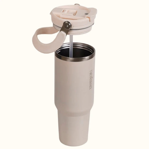 Insulated Sky Skin Color Tumbler Bottle With Top Handle Blue Frost 1200ml