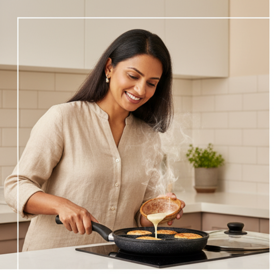 Appam Maker  with Glass Lid.