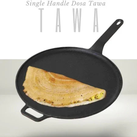 Single Handle  Dosa Tawa Black