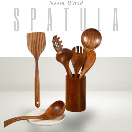 Natural Wooden Spoon Set For Cooking