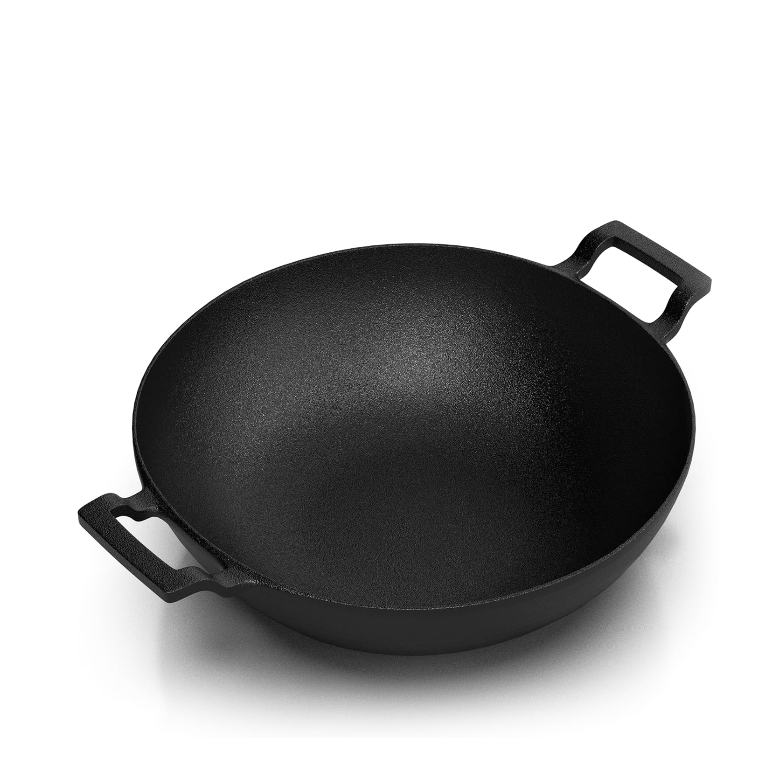 Pre-Seasoned Cast Iron Kadai with Flat Handles