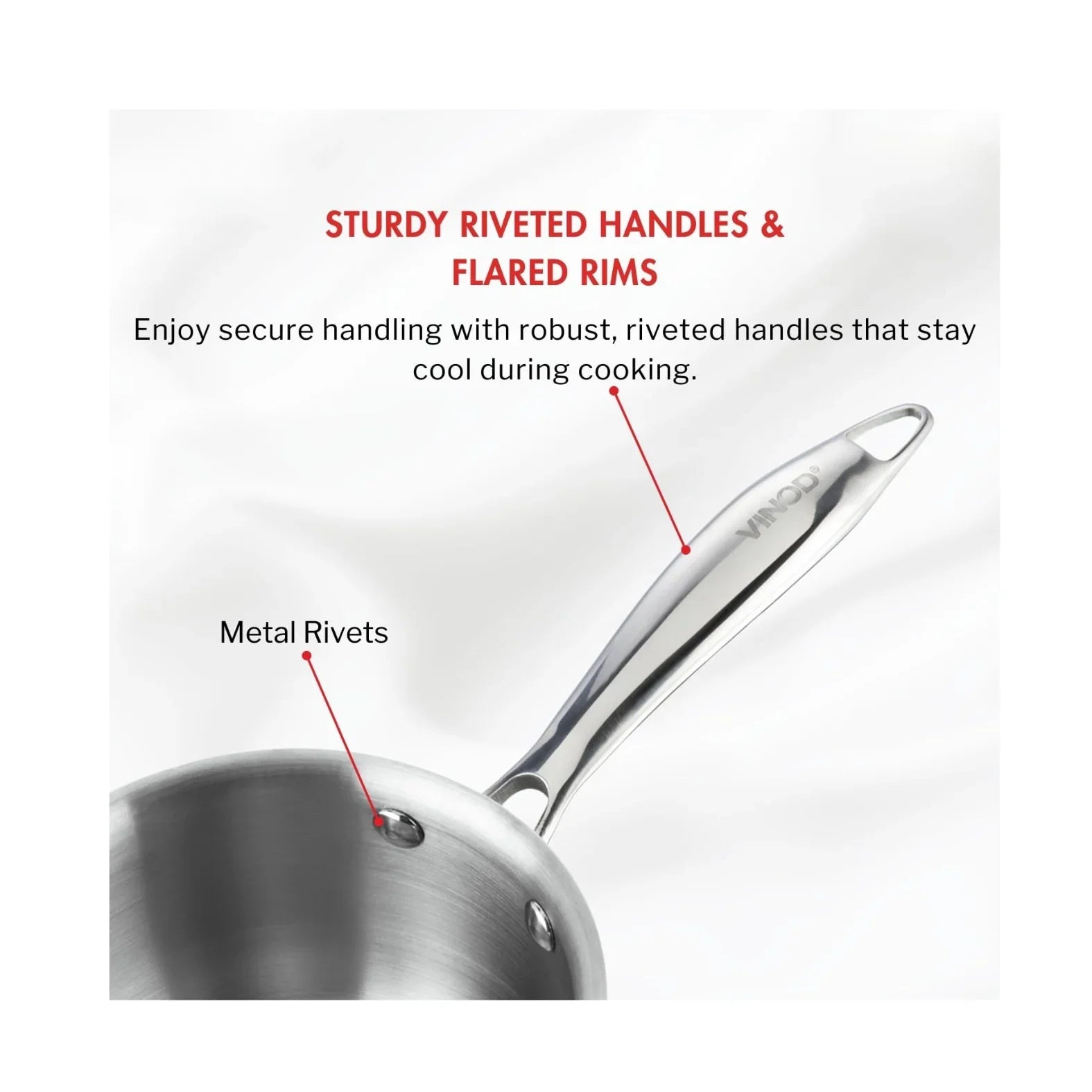 Triply Stainless Steel Saucepan with Lid.