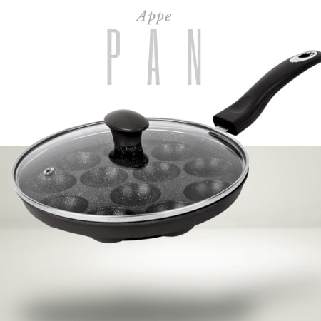 Nonstick Appe Pan with Lid and Long Handle.