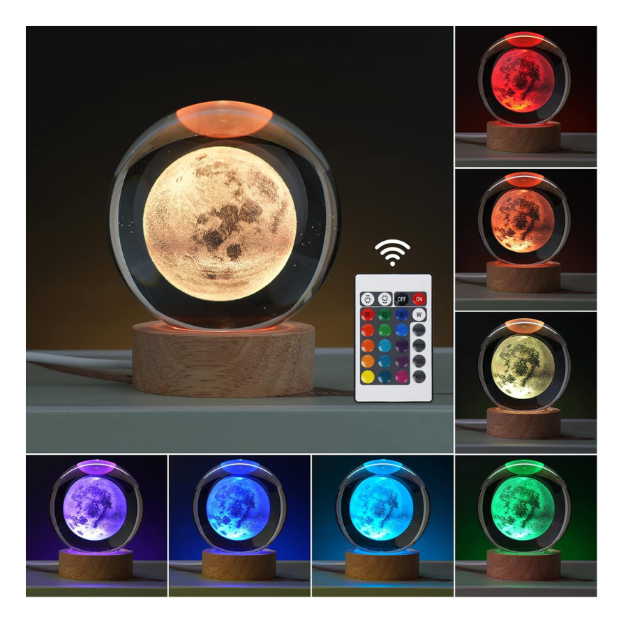 3D Crystal Ball (Moon Design)