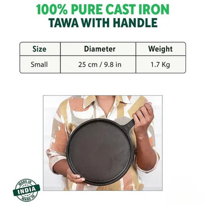 Single Handle  Dosa Tawa Black