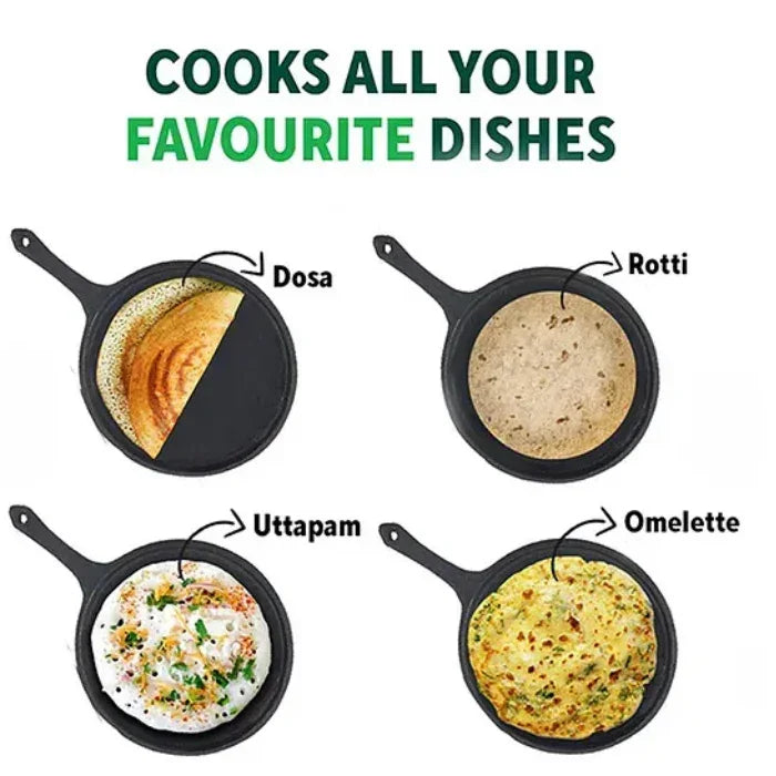 Single Handle  Dosa Tawa Black