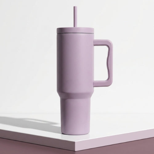 Neopot Pink Tumbler 1200ML Steel Straw with Straw Cap and Cleaner Unisex