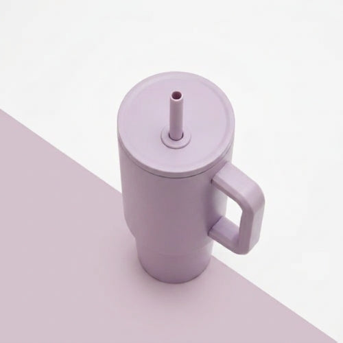 Neopot Pink Tumbler 1200ML Steel Straw with Straw Cap and Cleaner Unisex