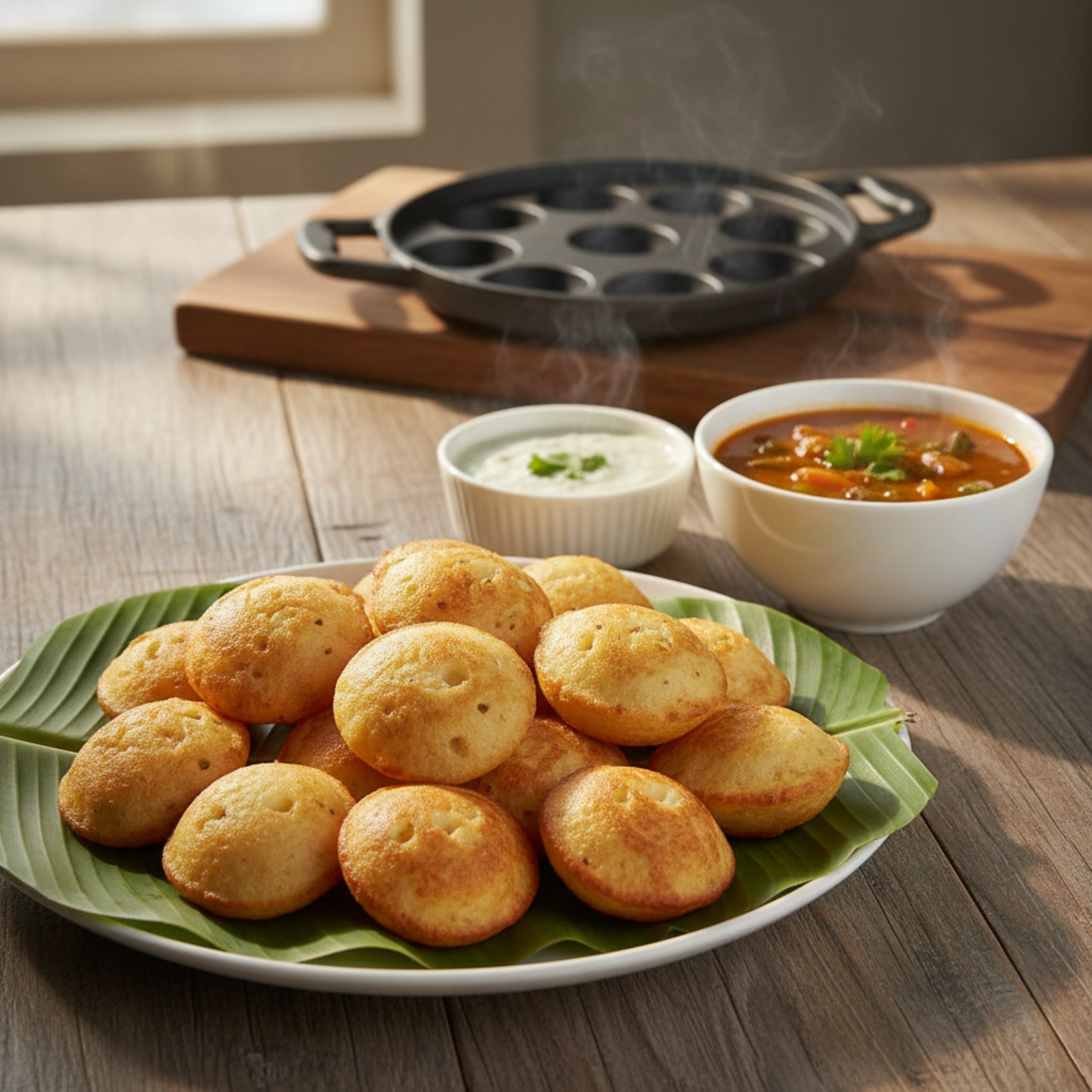 Cast Iron Paniyaram / Appe Maker 9 PIts, Pre-seasoned, 100% Pure,