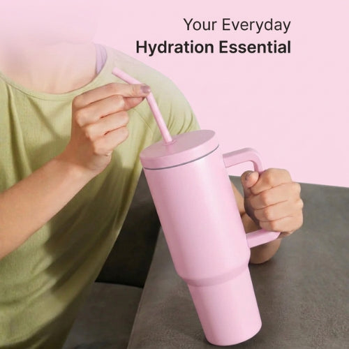 Neopot Tumbler 1200ML Steel Straw with Straw Cap and Cleaner Unisex