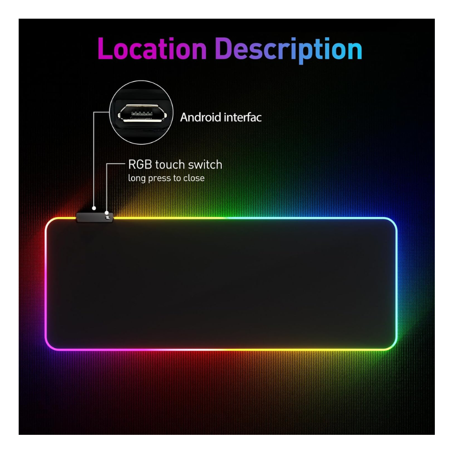 Rgb Keyboard Mouse Pad