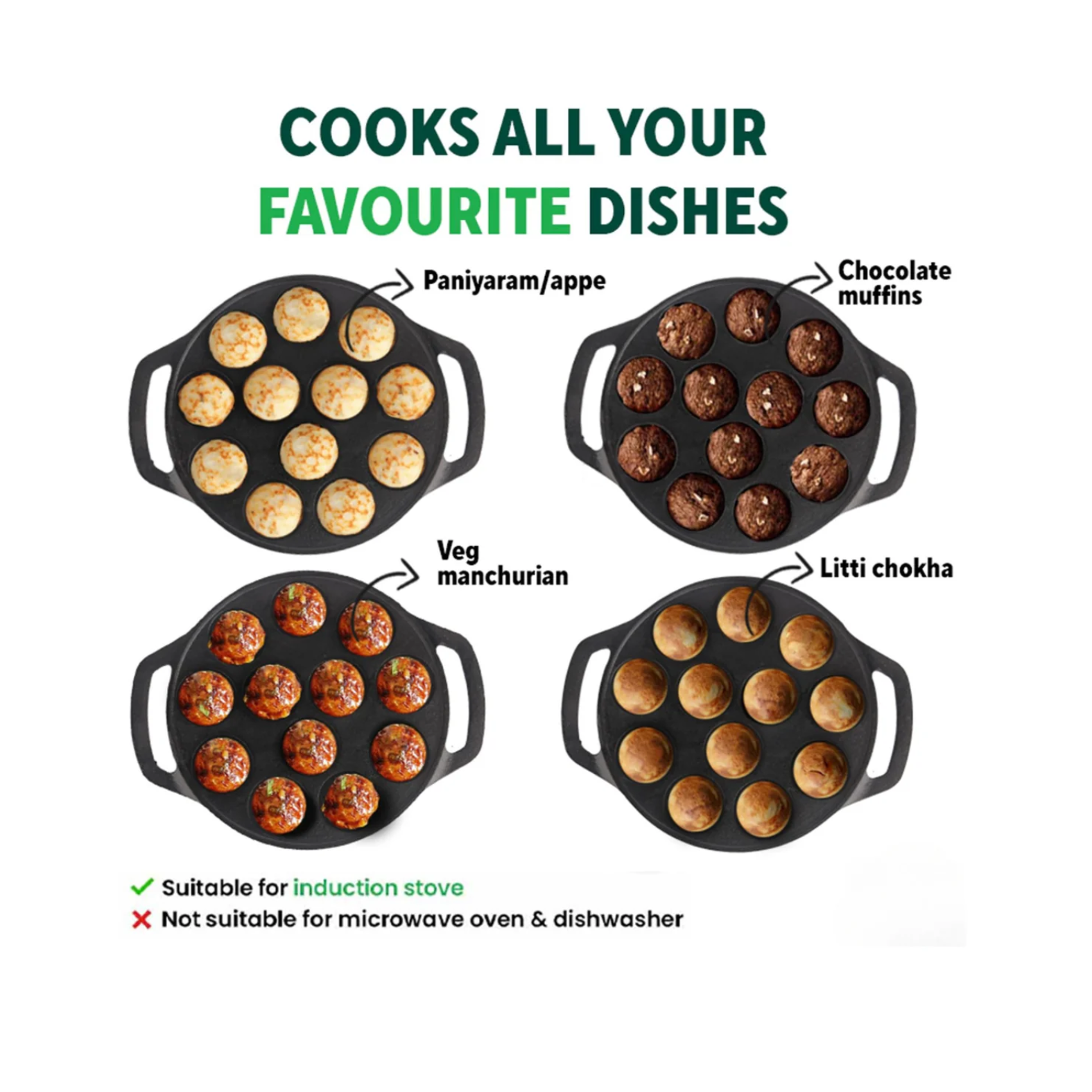 Premium Cast Iron Paniyaram Pan