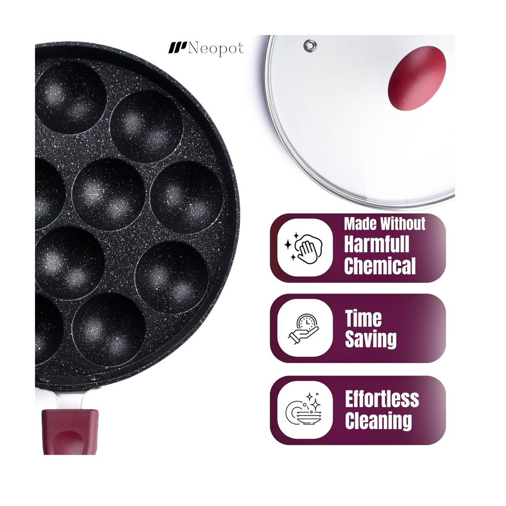 Appam Maker  with Glass Lid.