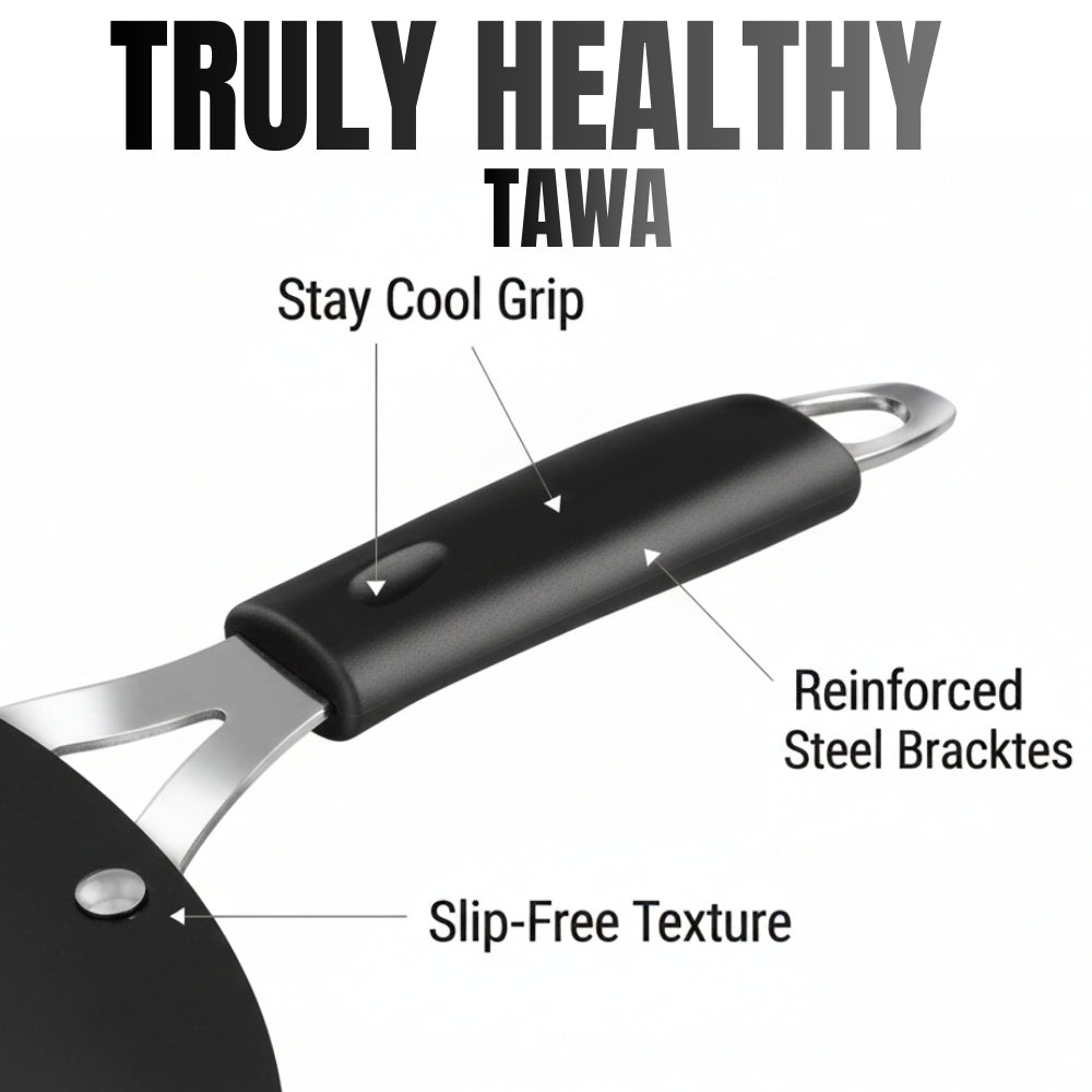 Premium Cookware combo: (25.4cm)Kadai+ (26.3cm)Tawa