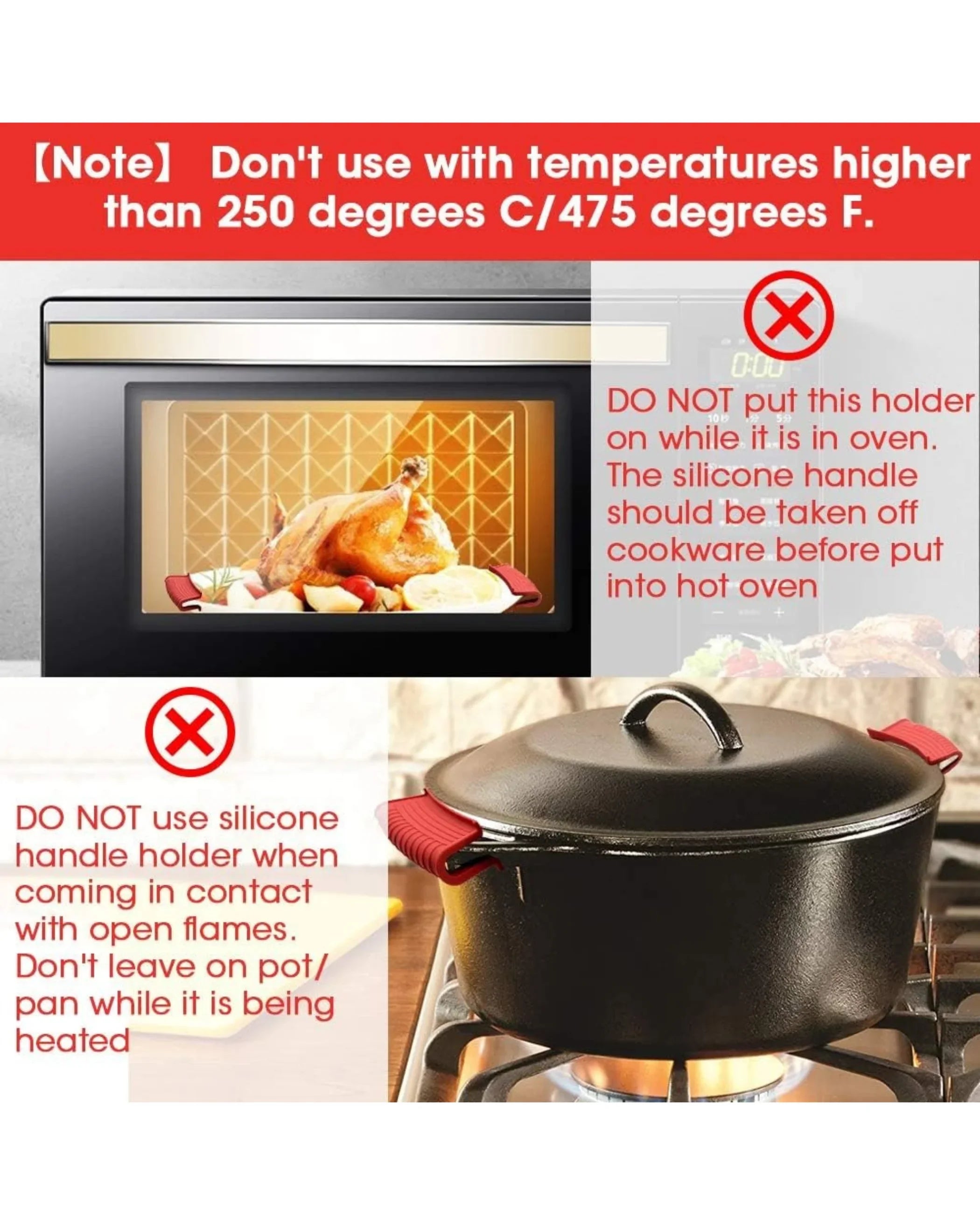 Silicone Hot Handle Holders Set