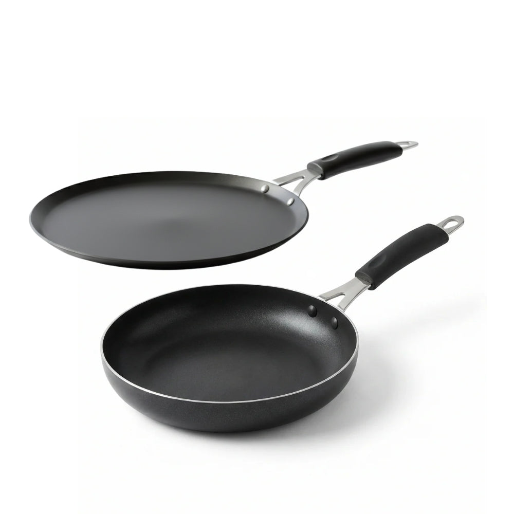 Premium Iron Frying Pan + Dosa Tawa Combo