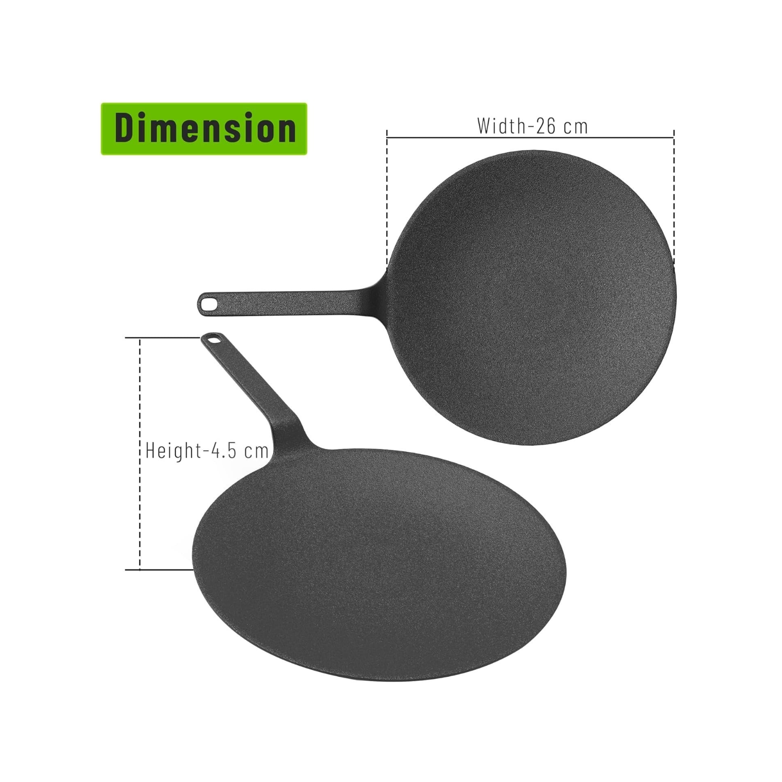 NEOPOT Pre-Seasoned Cast Iron Roti Tawa