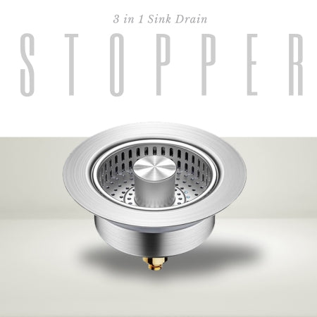 3 in 1 Kitchen Sink Drain Strainer Stopper (Pack of 3)