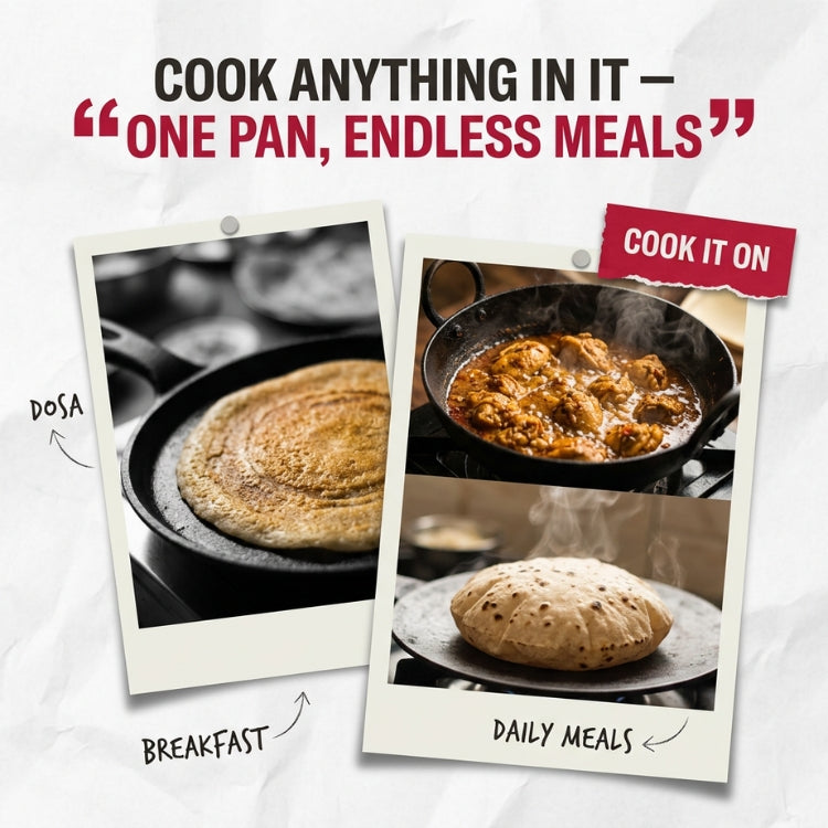 Pre-Seasoned Cast Iron Dosa Tawa
