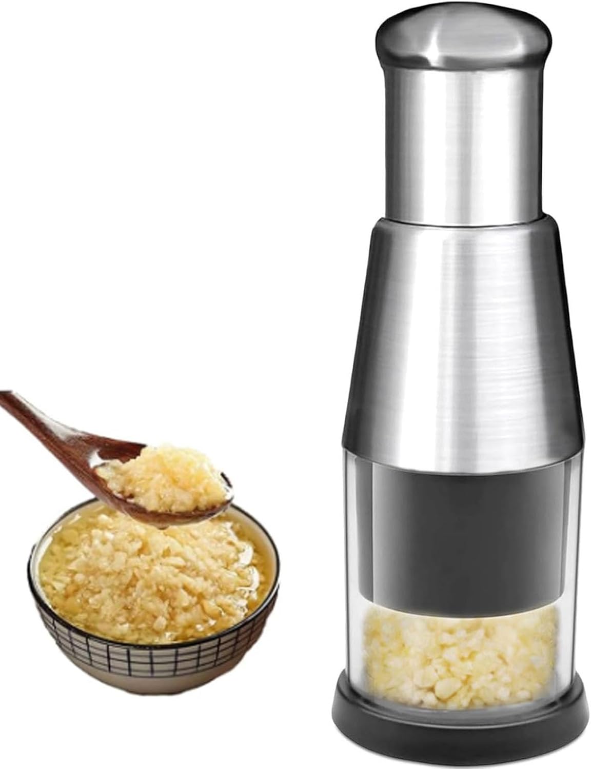 Stainless Steel Corn Peeler  +  Hand Press Garlic Chopper  (Kitchen  Peeler 2 in 1 Combo)
