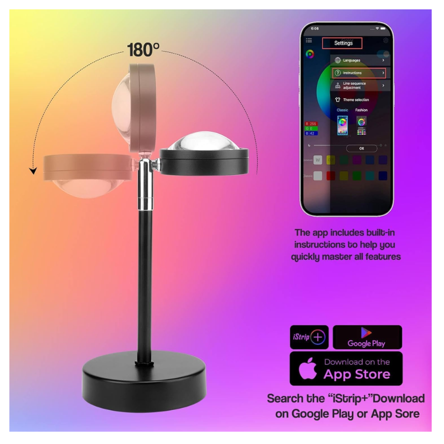 16 in 1 Sunset lamp With Remote