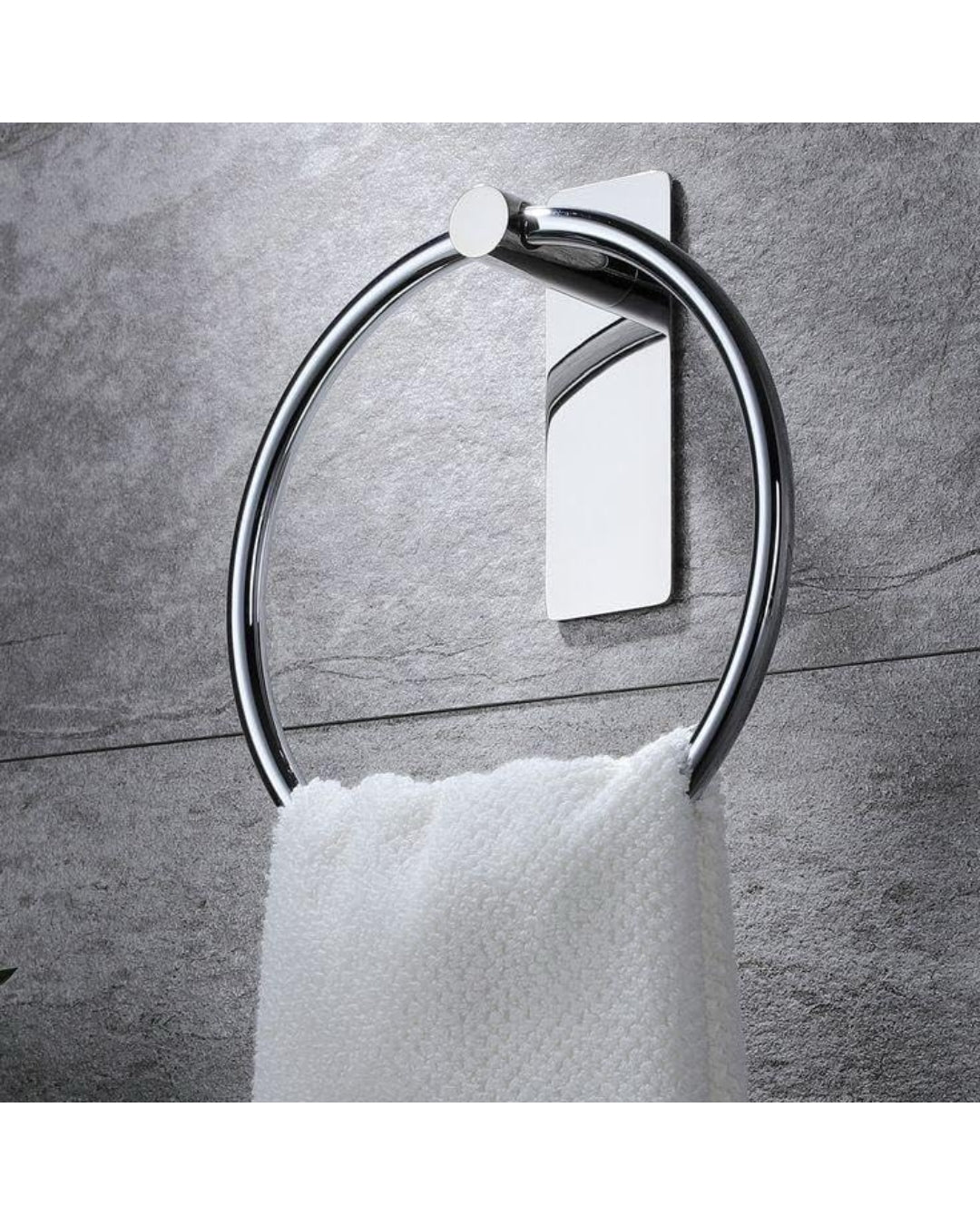 Stainless Steel Self Adhesive Round Towel Ring For Kitchen