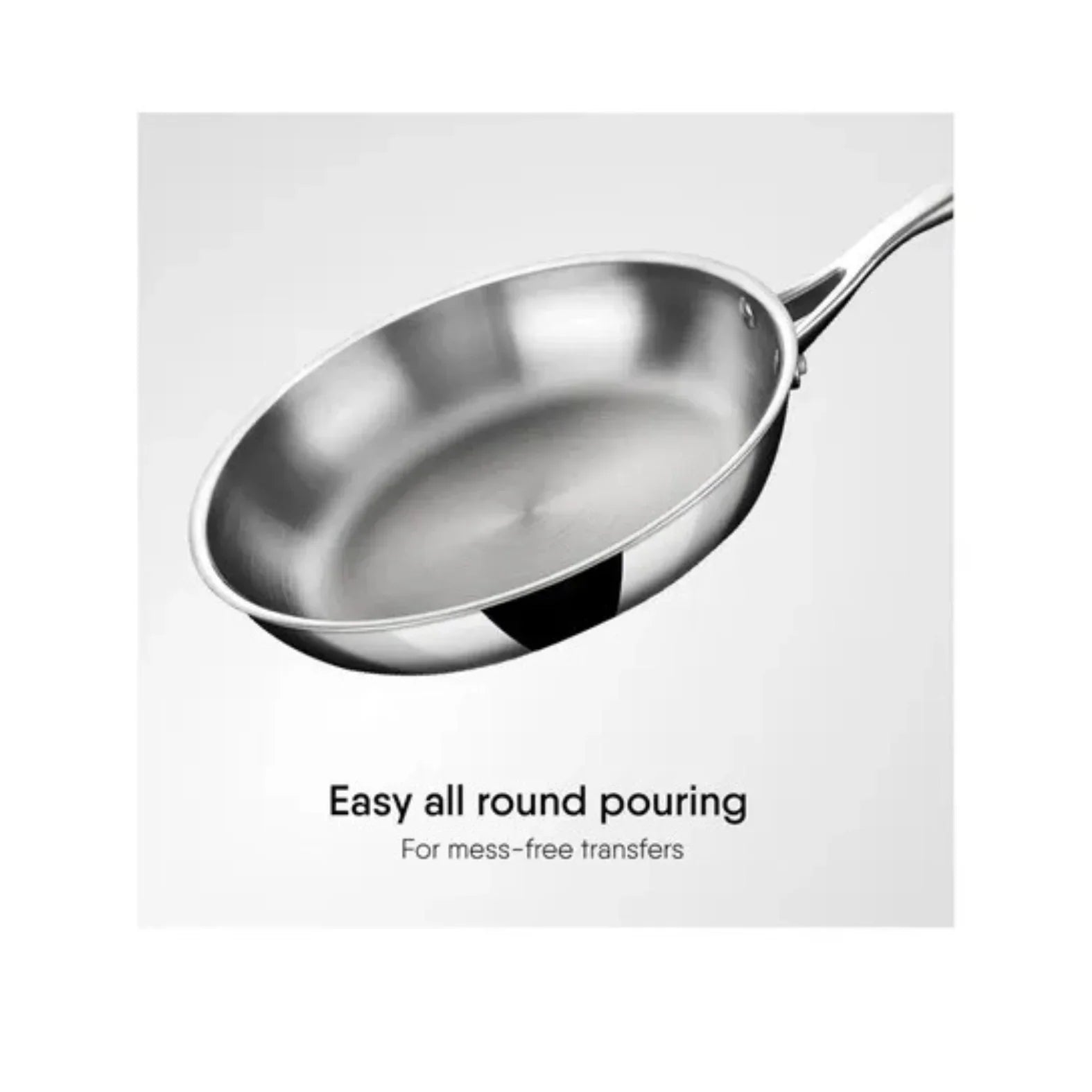 Triply Frying Pan 43.4 x 25.7 x 7.7 cm | Stainless Steel