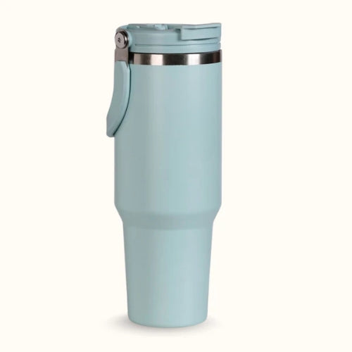 Insulated Sky Blue Tumbler Bottle With Top Handle Blue Frost 1200ml