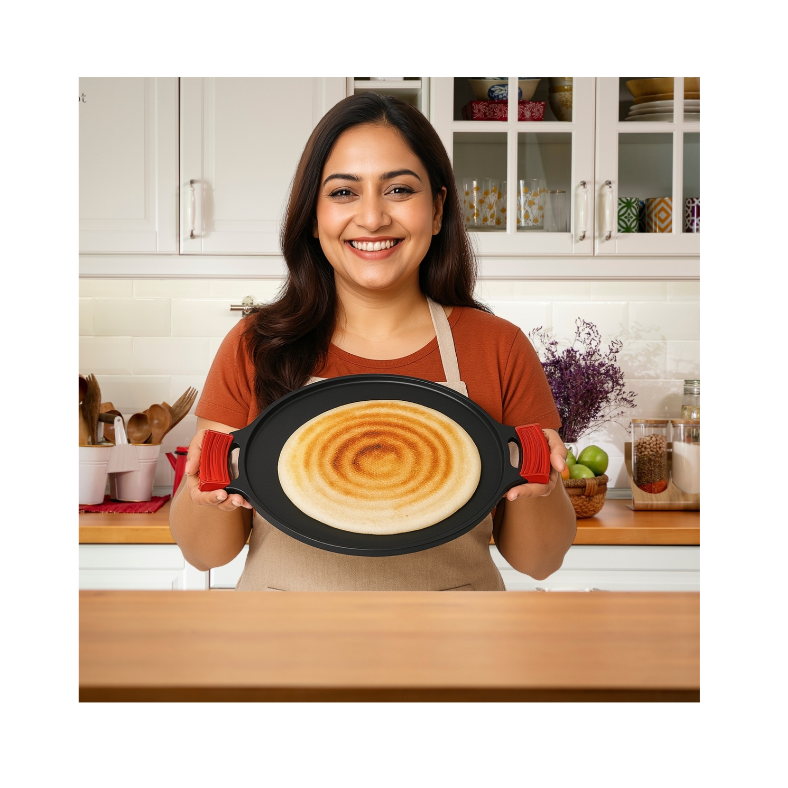 Pre-Seasoned Cast Iron Tawa for Dosa/Chapathi