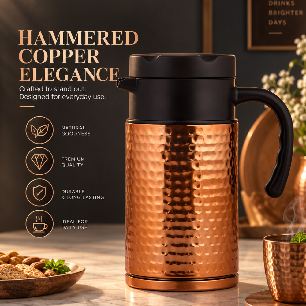 Opal Copper Hammered Flask