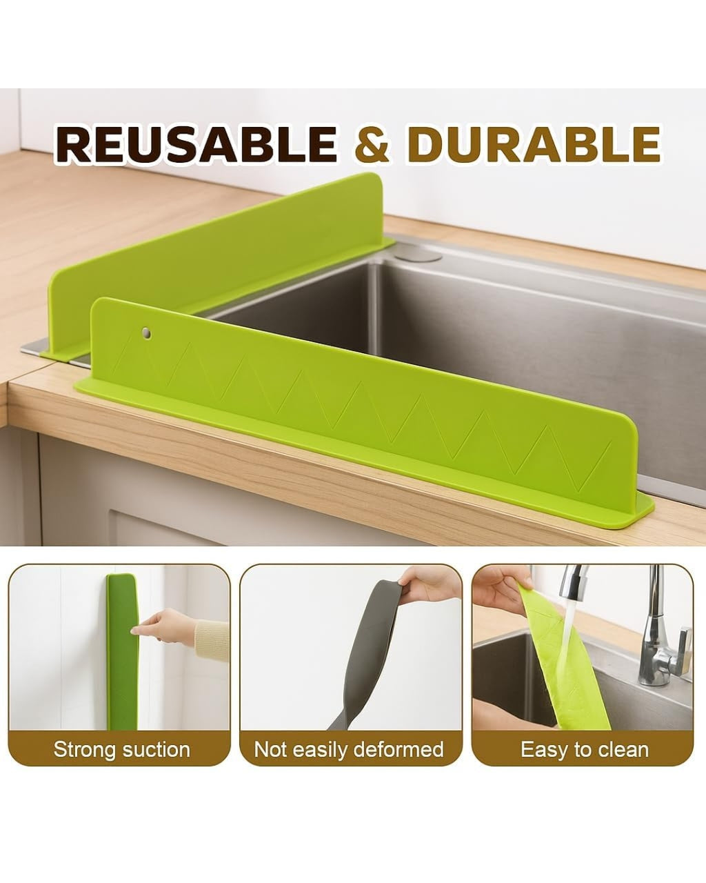 Kitchen Sink Water Splash Guard Silicon