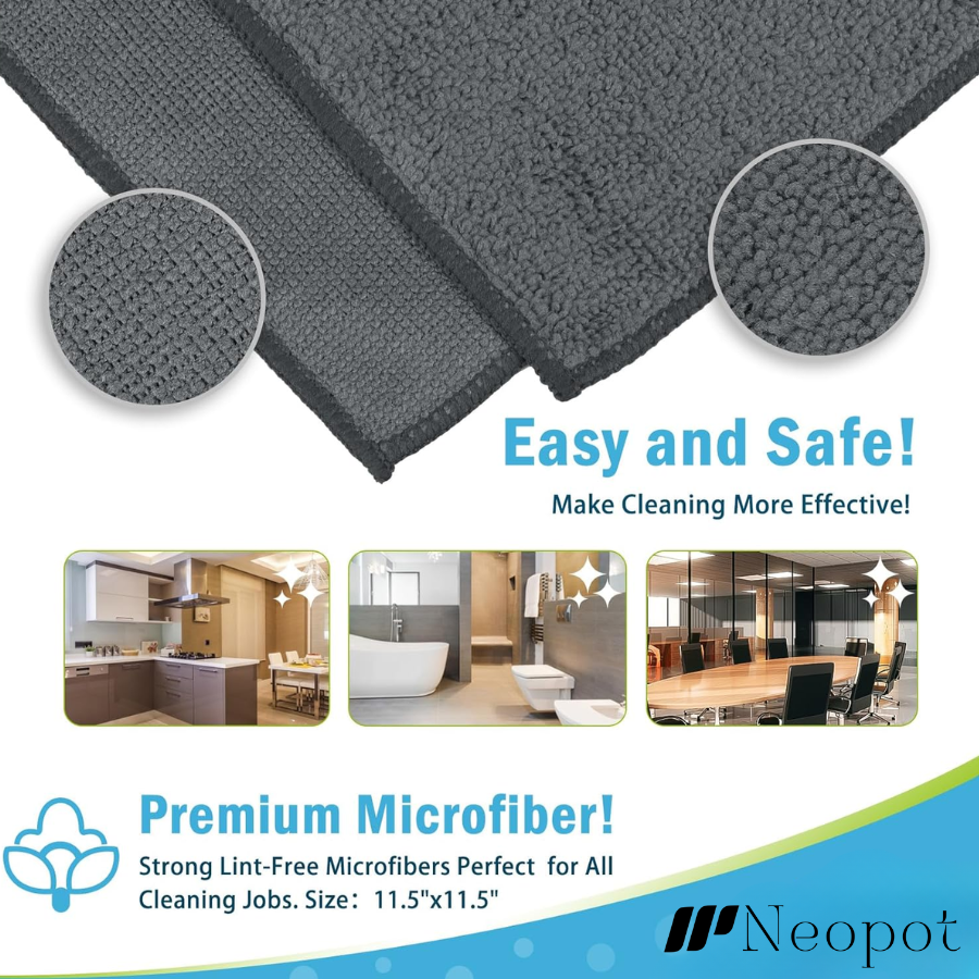 Microfibre Cleaning Cloth (Pack Of 10 Combo)