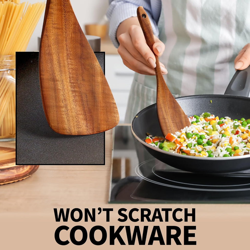 Natural Wooden Spoon Set For Cooking