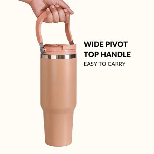 Insulated Sky Tumbler Bottle With Top Handle Blue Frost 1200ml