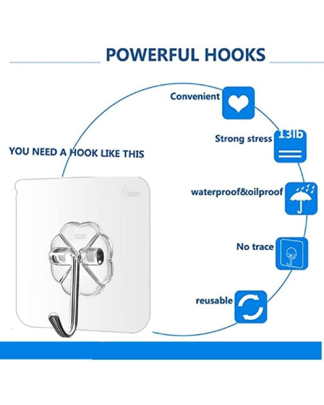 Adhesive Hooks For Kitchen Wall