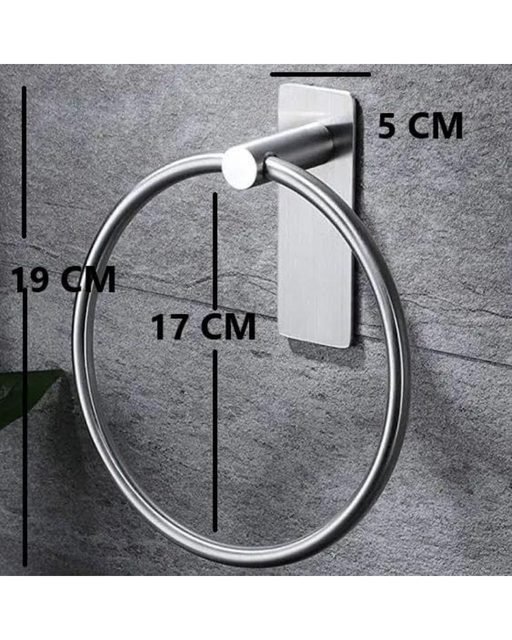 Stainless Steel Self Adhesive Round Towel Ring For Kitchen