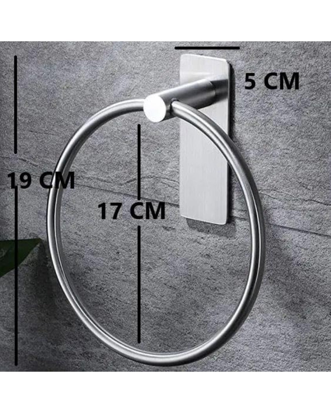 Stainless Steel Self Adhesive Round Towel Ring For Kitchen