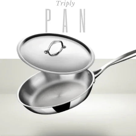 Triply Frying Pan 43.4 x 25.7 x 7.7 cm | Stainless Steel
