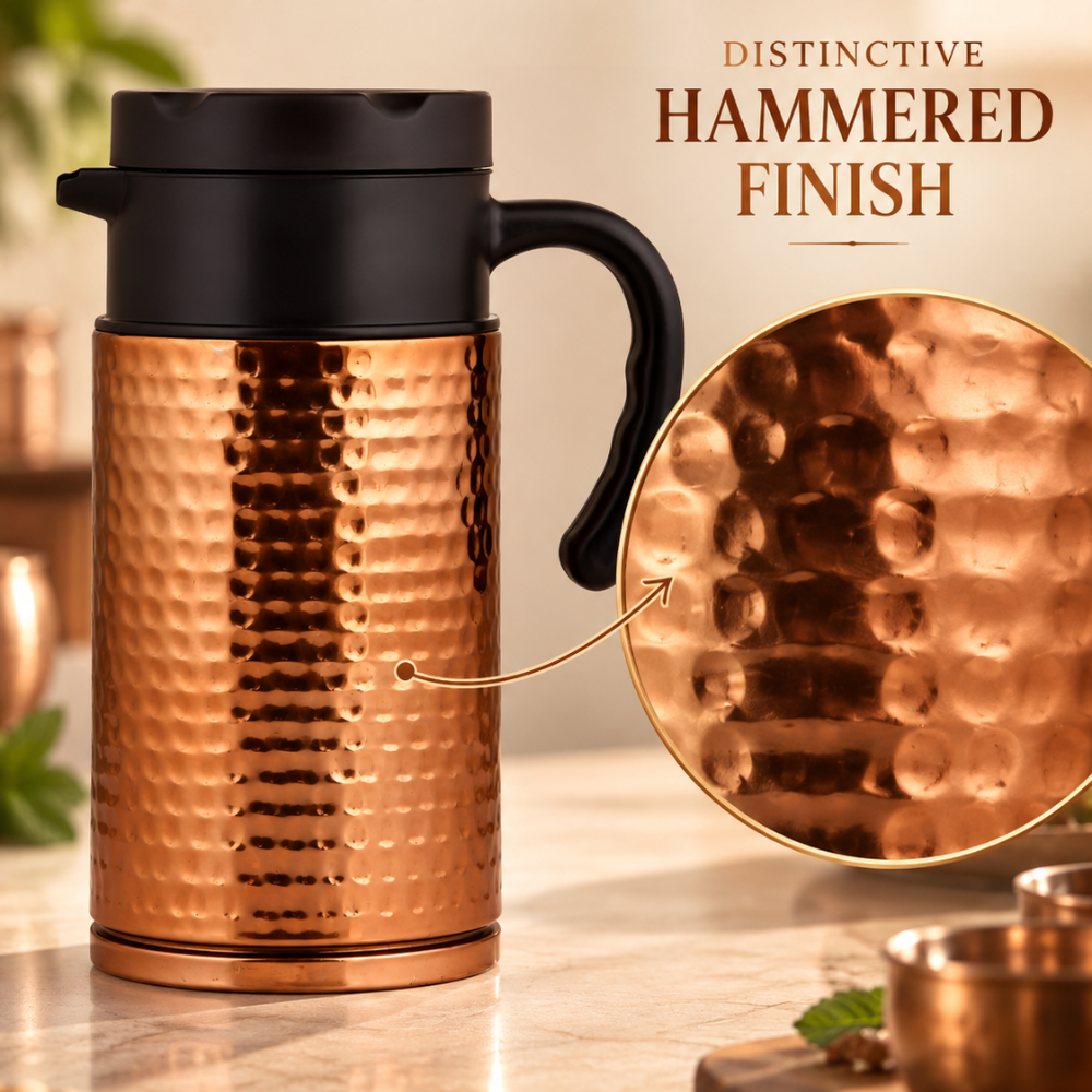 Opal Copper Hammered Flask