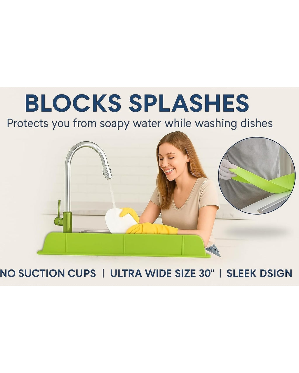 Kitchen Sink Water Splash Guard Silicon